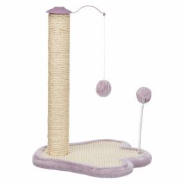 Trixie TRI4011905429311 Rascador para Gatos y Gatitos Modelo Junior, con Poste Integrado, Altura 50 cm, Colores Natural y Malva