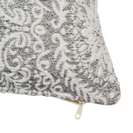 Cojín Blanco-Gris Algodón Decoración 40 X 60 cm
