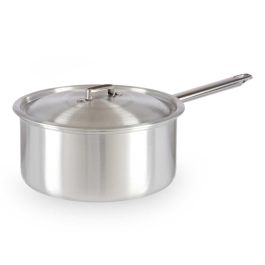 Cazo de Aluminio Kinvara con Tapa 24 cm, 5 L - Plata (10 Unidades) Cazo de Aluminio Kinvara con Tapa 24 cm, 5 L - Plata (10 Unidades)