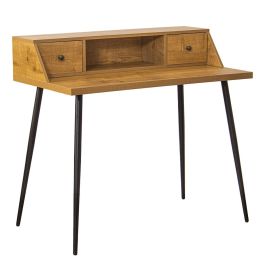 Mesa de Escritorio con Cajones Alexandra House Living Natural Metal 100 x 57 x 93 cm