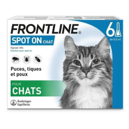 Frontline Spot On Cat 6 Pipetas Protección Pulgas y Garrapatas Gatos