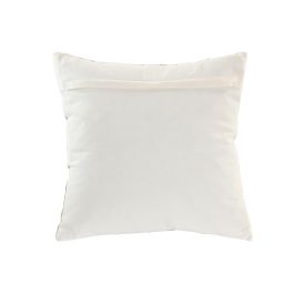 DKD Home Decor India lino 2c25 Cojín Tradicional de Algodón, Viscosa y Poliéster Azul Claro Beige 45x45 cm (2 Unidades)