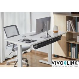 Vivolink Gestión de Cables Bajo el Escritorio con Malla para Organización y Ocultación de Regletas y Cables