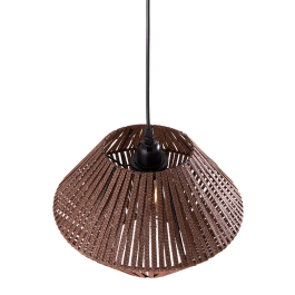 Lámpara Colgante Albert Ratán Diseño Rejilla Estilo Étnico [SKD-P-2004]