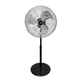 Ventilador de pie industrial, negro/cromado, potencia 80 W, aspas ø50 cm, altura regulable 60-90 cm Precio: 51.94999964. SKU: B1JQ4XGHDZ