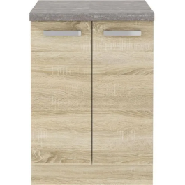 LASSEN Mueble Bajo 2 Puertas Batientes Roble Sonoma 60x51.6x85 cm