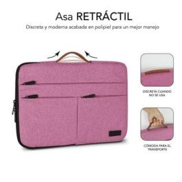 Funda Subblim Air Padding 360 Sleeve para Portátiles hasta 14"/ Rosa Funda Subblim Air Padding 360 Sleeve para Portátiles hasta 14"/ Rosa