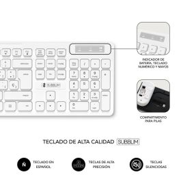SUBBLIM Combo Business Slim Silencioso Inalambrico 2.4G Blanco Precio: 15.49999957. SKU: S7606544