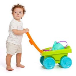 Carro playa con asa plegable y zona para construir. incluye accesorios de playa. incluye 6 piezas. Carro playa con asa plegable y zona para construir. incluye accesorios de playa. incluye 6 piezas.