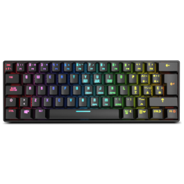 Krom Kluster Teclado Mecánico Mini 60% USB + Bluetooth RGB Negro Precio: 53.49999996. SKU: S0229467