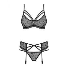 Conjunto de Lencería Obsessive 818-SEG-1 Negro S/M