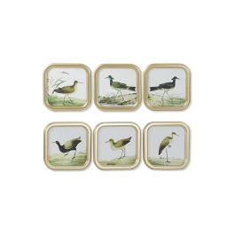DKD Home Decor Cuadro Cottage 2 x 30 x 30 cm Aves Beige Verde Dorado Cristal MDF (6 Unidades) Precio: 96.79000056. SKU: B17GRGS34R