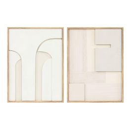 DKD Home Decor Cuadro Moderno Blanco Natural MDF PS LED 100 x 75 cm (2 Unidades) Precio: 153.49999984. SKU: B1GYAV8KWX