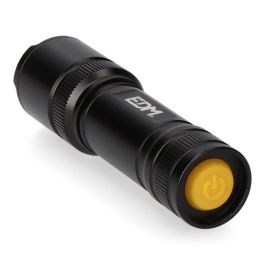 Linterna led táctica black grip 150 lm con zoom 3 x aaa (incluidas) aluminio