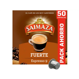 Saimaza Café Fuerte Espresso Intensidad 9 Caja 50 Cápsulas Compatible Nespresso Precio: 22.033. SKU: B13GERB2WL