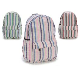 Mochila Pincello Rayas Verticales - 31x45x13 cm (12 Unidades) Precio: 115.49999945. SKU: S3603625