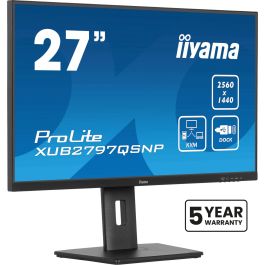 Iiyama ProLite XUB2797QSNP-B1 Monitor 27" QHD 2560x1440 IPS 100Hz 1ms Altavoces DisplayPort USB-C Negro Precio: 300.49999947. SKU: B14XAWMTCW