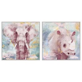 DKD Home Decor Cuadro Moderno Multicolor Lienzo PS 103 x 103 x 4.5 cm (2 Unidades) Precio: 140.49999942. SKU: S3039025