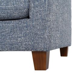 Sofá 3 Plazas Azul Tejido-Madera 221 X 90 X 87 cm