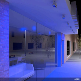 Brico Foco Proyector LED 10W 850Lm IP65 Azul BQFS11510B Larga Duración 40.000H