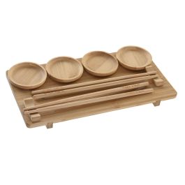 Sushi Oriental DKD Home Decor Natural 0.5 x 0.5 x 24 cm Set de 10