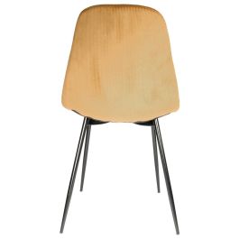 Home Deco Factory Silla Giulia Terciopelo Mostaza Colección Lounge