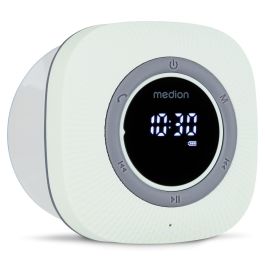 Medion MED4061275227666 Radio de Ducha FM Bluetooth IPX6 con Soporte de Ventosa Verde