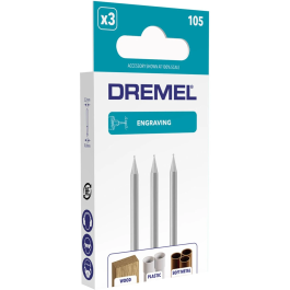 Dremel Fresas Grabadas 105 para Grabado Detallado en Madera, Plástico y Metales Blandos