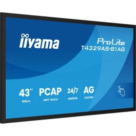 Iiyama T4329AS-B1AG Monitor Interactivo All-in-One PCAP 43" 4K UHD Táctil Android 14, 500cd/m², WiFi, HDMI, USB-C 24/7