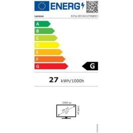 Monitor Lenovo 62D0GAT1EU 27" LED IPS 75 Hz 50-60 Hz