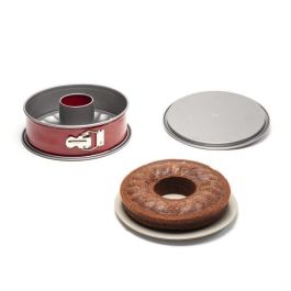 Molde de acero savarin TEFAL Delibake - Ø 25 cm - Rojo y gris - Con bisagra Molde de acero savarin TEFAL Delibake - Ø 25 cm - Rojo y gris - Con bisagra