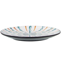 Centro de Mesa Alexandra House Living Azul Blanco Cerámica 9 x 32 x 33 cm