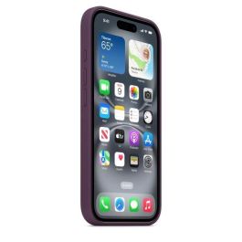 APPLE iPhone 16 - Funda de Silicona con MagSafe - Ciruela APPLE iPhone 16 - Funda de Silicona con MagSafe - Ciruela