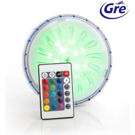 Gre Proyector LED Color para Piscina Elevada 18W, 15 Colores + Blanco, Instalación Magnética, Mando a Distancia Precio: 18.49999976. SKU: B1FHJVE2GR