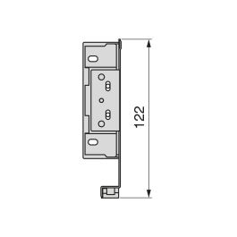 Emuca Cajón exterior Simplex 25kg de altura 122mm, profundidad 440mm, Acero, Gris antracita