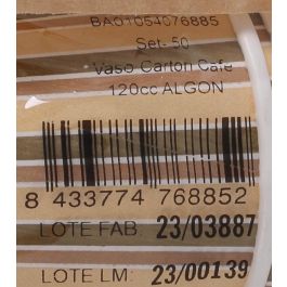 Algon Set 50 Vasos de Cartón para Café 120 cc - Dimensiones: 6 cm Ancho x 6.5 cm Alto x 6 cm Largo (12 Unidades)