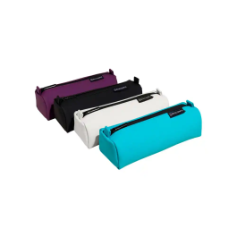 Exacompta Bolso Portatodo Titanium, Forma Semi Redonda 22x8.5x7 cm, PU Soft Touch Lavable, Colores Surtidos