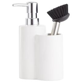 Day Dispensador con Cepillo Surtido Cerámica Plástico Blanco Negro Capacidad 350ml