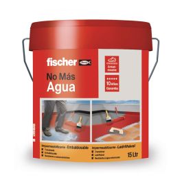 Fischer 564317 Impermeabilizante embaldosable gris 15l para terrazas, tejados, transitables