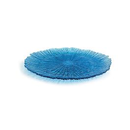 Quid Plato de Presentación Vidrio Mar De Viento Azul 28 cm con Relieve Orgánico - Pack 6 Unidades Precio: 48.50000045. SKU: S2704621