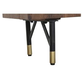 Estantería DKD Home Decor Negro Dorado Metal Marrón oscuro Madera de mango 4 Estantes (90 x 35 x 200 cm)