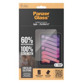 PanzerGlass Protector de Pantalla iPad mini 8.3'' (2021, 2024) - Vidrio Templado Resistente a Rayones y Golpes, Aplicación en Seco Sin Burbujas, Anti-Huellas, Transparente