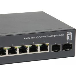 LevelOne GEP-1051 Switch Gestionado L2/L3/L4 Gigabit Ethernet 8x GE 2x SFP 8x PoE+ 70W Montaje en Rack