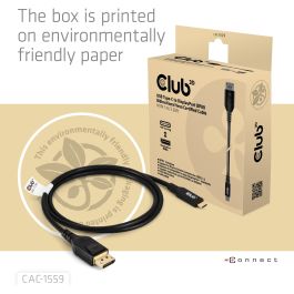 Club3D Kabel USB Tipo C a DisplayPort 2.1 Bidireccional VESA Certificado 10K 60Hz 1m