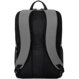 Targus Sagano Mochila para Portátil 15.6" Negro, Gris con Múltiples Bolsillos, Material Reciclado y Protección contra Lluvia