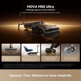 Mova MOV6977728946269 M50 ULTRA Aspiradora Escoba y Suelos 22.000 Pa, Brazo Robótico, Mango Plegable, Lavado Cepillo 100°C