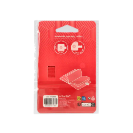 Antartik Portabolígrafo Autoadhesivo para Cuaderno con Elástico hasta 15 mm, Rojo, 40x40 mm