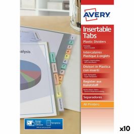 Separadores Avery Transparente A4 12 Hojas (10 Unidades) Precio: 50.49999977. SKU: S8426135