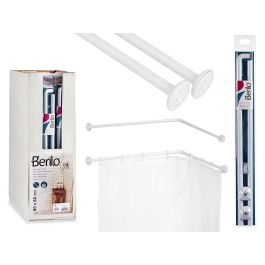 Barra Cortina Ducha Esquina 80 cm Aluminio Blanco - Berilo (24 Unidades) Precio: 141.89000023. SKU: S3608575