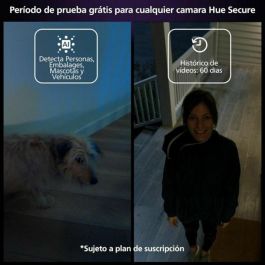Philips Hue Kit de Inicio Seguro con Cámara con Cable, 2 Sensores de Contacto, 2 Bombillas Conectadas y 1 Puente